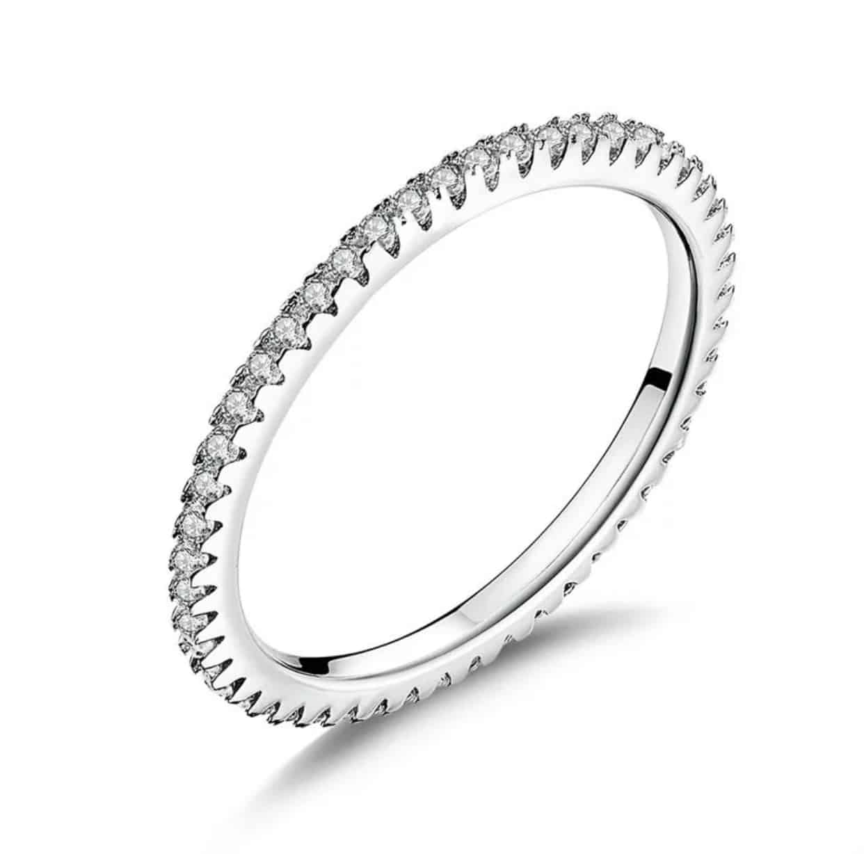 Meedogenloos Welkom Verhoogd Ring Zilver kopen | Smal model met zirkonia | Echt 925 Zilver